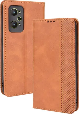 Produktbild von Mobigear Sensation  Realme GT2 Hülle Klapphülle Geldbörse - Braun