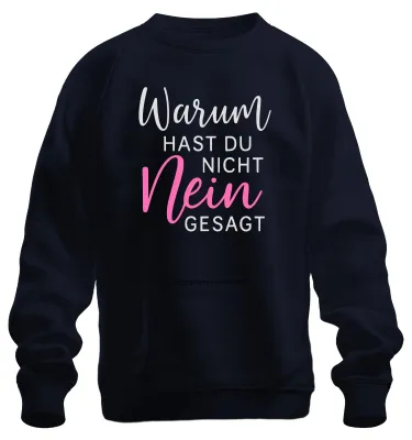 Immagine prodotto di Perché non hai detto no divertente regalo sarcastico JGA unisex felpa pullover, Navy, S