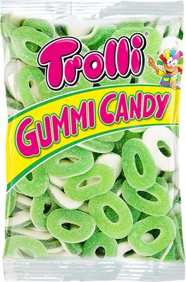Produktbild von Trolli Apfelringe, Fruchtgummi, 1 kg Beutel