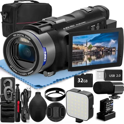 Produktbild von Vlog-Kamera – Videokamera – Kompaktkamera – Camcorder – Fotokamera mit 4K Ultra HD und 48 Megapixeln