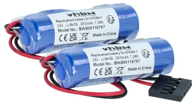 Produktbild von vhbw 2x Batterie Ersatz für Toshiba ER6V, 479348-1 für Steuereinheit (2000 mAh, 3,6 V, Li-MnO2)