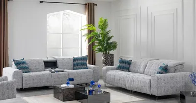 Produktbild von Sofagarnitur 2+2 Sitzer Stoffsofa Couch Wohnlandschaft Garnitur Design Modern