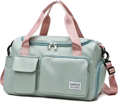 Produktbild von Handgepäcktasche für Flugzeug, Reisetasche, klein, faltbar, Ryanair, Sporttasche, Krankenhaustasche, Wochenendtasche, Mintgrün