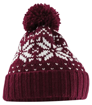 Image de Beechfield - Bonnet « Snowstar » pour hommes/femmes Uni FK1446 (taille unique) (bordeaux/blanc)