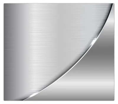 Produktbild von Spritzschutz Herdabdeckplatte Schneidebrett aus Glas Metallische Form 1-Teilig (60x52cm)
