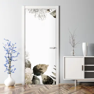 Produktbild von Dekorative Tür Wandaufkleber Wandtattoo selbstklebend dekoration Hortensienblüten 77 x 200 cm