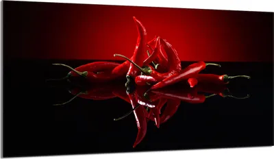 Immagine prodotto di Piastra copriforno 90x52 Coperchio per piano cottura in Vetroceramica Paraspruzzi Piastra in vetro Tagliere decorativo, rosso peperoncino