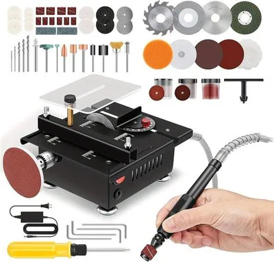 Zdjęcie produktu dla Miniatkowa piła tarczowa 100 W - przenośna - regulowana głębokość cięcia 0-16 mm - idealna do obróbki drewna