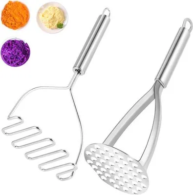 Produktbild von Famanu Kartoffelstampfer Set - Edelstahl - Für Püree und Gemüse