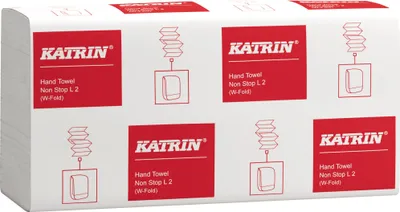 Immagine prodotto di KATRIN 61594 Papierhandtücher CLASSIC Non Stop L2 Interfold-Falzung 2-lagig 3.000 Tücher