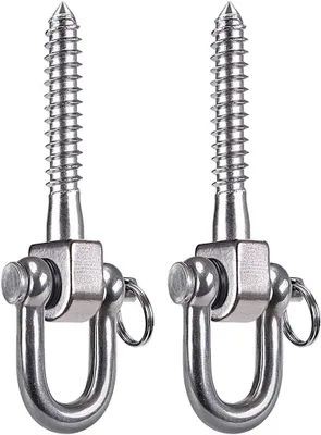Imagen del producto de Ganchos giratorios de 180°, capacidad de carga de 800 kg, paquete de 2 unidades, para hamacas y columpios