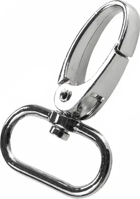 5 Bolzen-Karabiner Karabinerhaken silber 25x45 mm