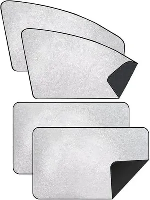 Produktbild von Sonnenschutz Auto Seitenscheibe - Sichtschutz Fenster, Auto Fenster Verdunkelung, Sonnenschutz Auto Magnetisch, Auto Vorhang mit UV-Schutz, Silber