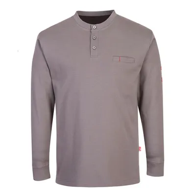 Produktbild von Portwest FR32 FR Anti-Statik Henley-Shirt Grey Gr. XXXL