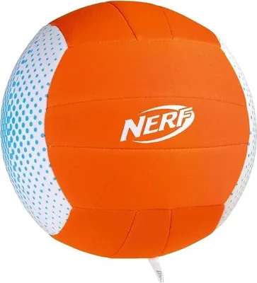 Zdjęcie produktu dla Mini piłka neoprenowa NERF rozmiar 2 D14cm pomarańczowa/biała, wodoodporna, rozmiar 2, Happy People