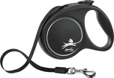Obrázek produktu pro Vodítko FLEXI Black Design M pásek 5m/25kg stříbrnáNEW