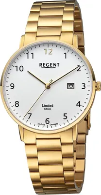 Zdjęcie produktu dla Zegarek męski Regent metalowy kwarcowy złoty metalowa bransoleta D2URGM2301