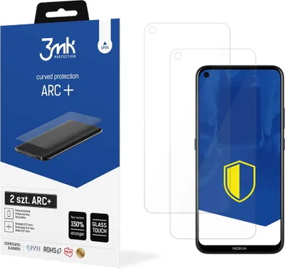 Produktbild von 3mk Display Schutzfolie ARC+ für Nokia 5.4  0,17mm Self-Heal (2 Stück)