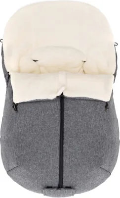 Produktbild von Fillikid Fleece-Fußsack Sella für Babyschale und Babywanne - Melange Hellgrau