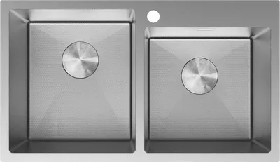 Produktbild von Mexen Xorin Edelstahlspüle 2-Kammer 780 x 450 mm, Inox HC -6441782000-01HC