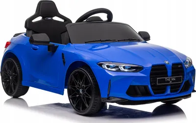 Immagine prodotto di Ekspand | Auto elettrica BMW M4 - Blu - Con telecomando - Ruote in EVA - Comfort premium per bambini