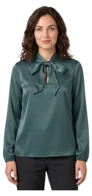 Image de Chemise pour femme Naf Naf Forest en satin vert clair brillant, taille S