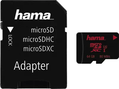 Produktbild von hama Speicherkarte Micro SecureDigital XC Klasse 3 64 GB
