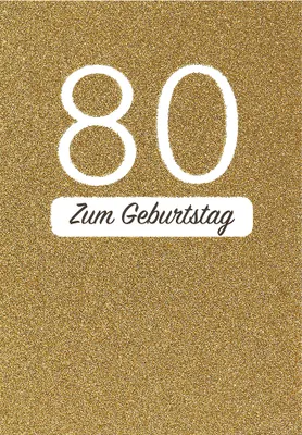 Produktbild von 80 Geburtstag Glückwunschkarte im Format 115x17cm mit Umschlag