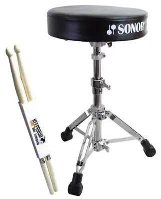 Image de Tabouret de batterie Sonor DT-270 avec baguettes