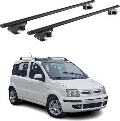 Image de Barres de toit transversales pour Fiat Panda III Cross 2014-2025 Alu Noir 2x ABE