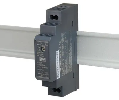 Immagine prodotto di MeanWell HDR-15-24 Alimentatore ultra sottile montaggio su guida DIN Rail uscita singola 15,2W 24V 0,63A
