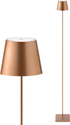 Image de Lampadaire d'extérieur Nuindie à LED rechargeable, IP54, hauteur 120 cm, couleur bronze