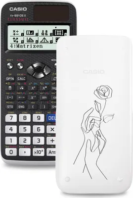 Produktbild von Casio FX-991DE X ClassWiz Schulrechner mit Rosen-Bedruckung (Motiv 03)