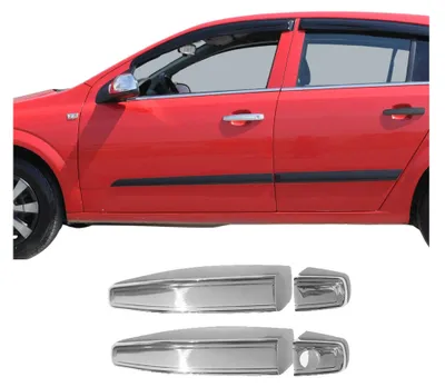 Image de Couverture de poignée de porte pour Opel Astra H 2004-2009 en Acier Inox 4Pcs, Image générée par une IA