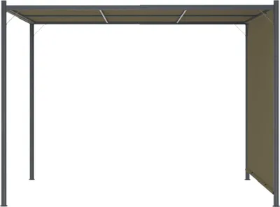 Produktbild von Cloris Designermöbel Gartenpergola mit Ausziehbarem Dach 3x3 m Taupe 180 g/m² - 2026Neu803365 - Rosenbögen