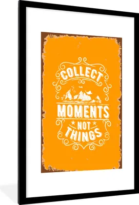 Produktbild von MuchoWow® MuchoWow® Gerahmtes Poster Jahrgang - Berg - Text 60x90 cm - Poster mit zchwarzem Bilderrahmen - Dekoration - Wandposter Wohnzimmer - Hochwertig