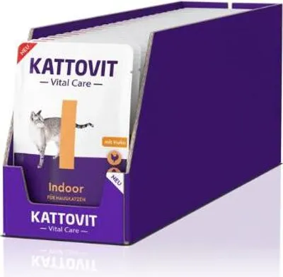 Produktbild von Kattovit Vital Care Indoor Huhn - Frischebeutel Nassfutter 24 x 85 g