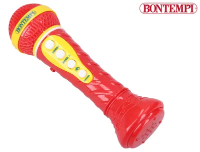 Produktbild von Bontempi Karaoke Mikrofon Spielzeug mit Lichteffekten und Tiergeräuschen
