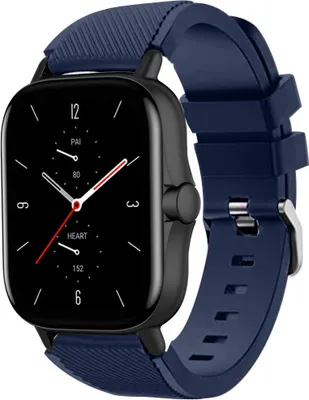 Produktbild von Strap-it Amazfit GTS 2 Silikonarmband (Dunkelblau)