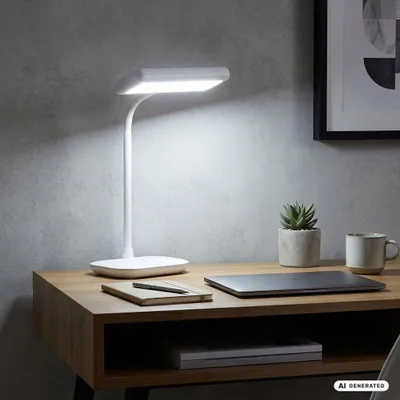 Productafbeelding van LED bureaulamp, daglicht, draaibaar en kantelbaar, 8,5W, 6500K, wit, merk Briloner