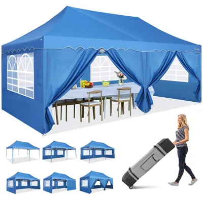 Obrázok produktu pre Partytent – Stan – Krytina – Stan do záhrady – 3 x 6 metrov – Vodotesný – Ochrana UPF 50+ – Modrá
