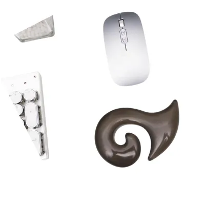 Produktbild von INF Transparente Silikon Maus Handgelenkauflage Ergonomisch für Büro und Zuhause Schwarz