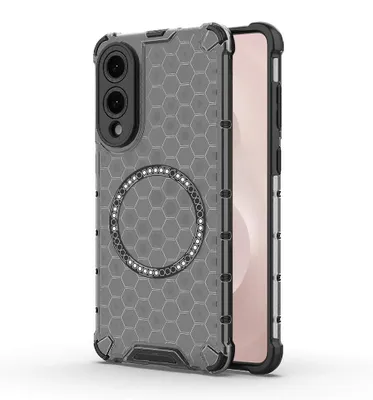 Produktbild von Techsuit – HoneyComb Shield MagSafe – Schutzhülle für Samsung Galaxy S25 Edge – schwarz