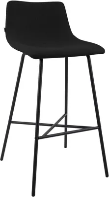 Obrázek produktu pro Barová stolička Altona – Moderní barová stolička s opěradlem | Barva: Černá | Rozměry: 44x49x98 cm