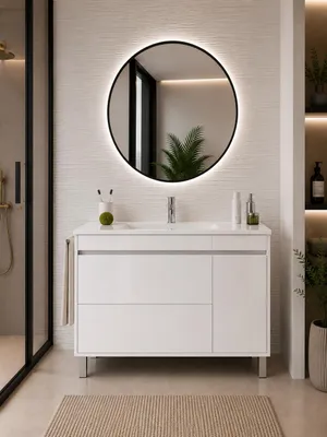 ORIGEN BATH CAPRERA Badmöbel mit Waschbecken 80x45 cm, Weiß