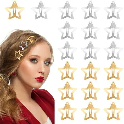 Produktbild von Elegante stervormige Haarspangen in Gold und Silber