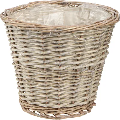 Produktbild von Pflanzkorb aus Weidenzweigen für Vintage-Dekoration und stilvolle Akzente, 2 Stück