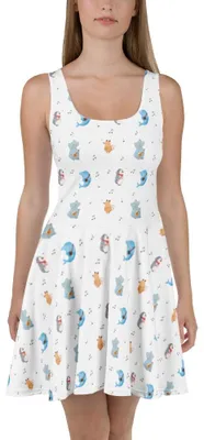 Produktbild von Mr. & Mrs. Panda Kleid Big Band S - Weiß - Geschenk, Strandkleid, Musik, Lustige Sprüche, Shirtkleid, Gitarre, Sommerkleid, Pinguin, Damenkleid, Elefant, Maus, Hund