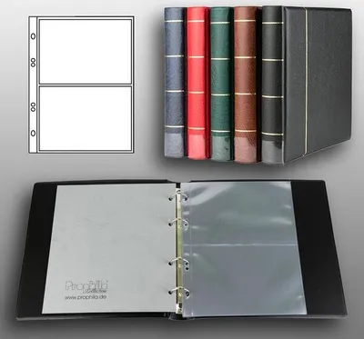 Produktbild von Prophila Collection Postkarten-Album (schwarz) mit 20 Hüllen für 40 Postkarten