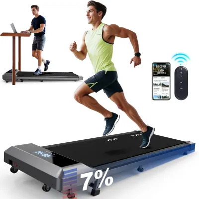 Image de Loopband – Bureau de marche – Tapis de course – Bande de marche – Bande de marche compacte – Moteur 2,25 HP